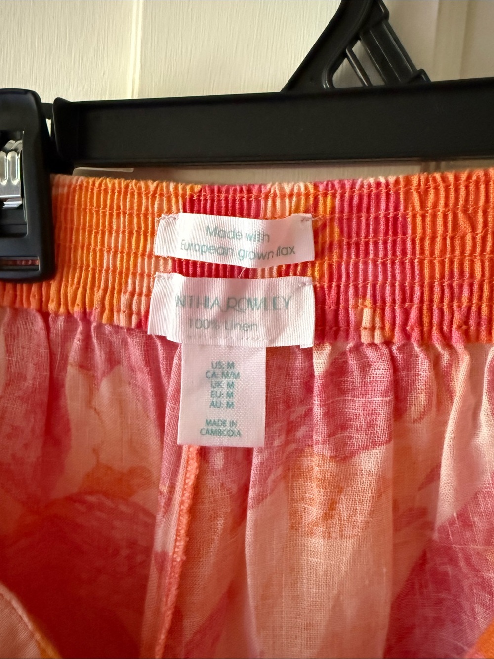 Cynthia Rowley Linen Cropped Floral Vacation Beach Pants - Picture 4 of 9